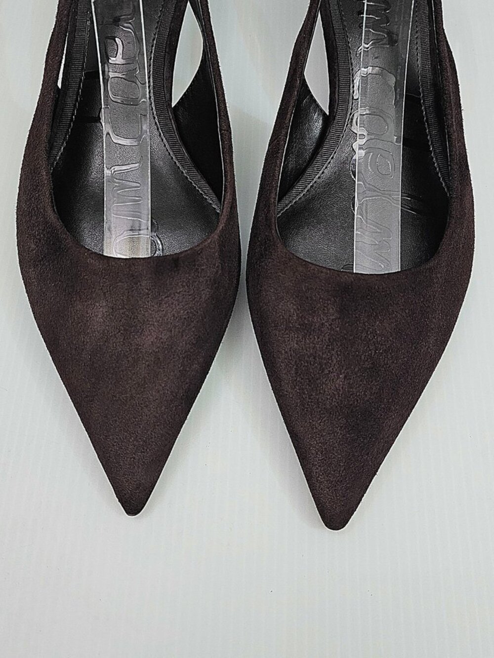 Sam Edelman Finch Slingback Pumps Womens 9 Brown Suede Kitten Heel Pointed Toe - Picture 5 of 15